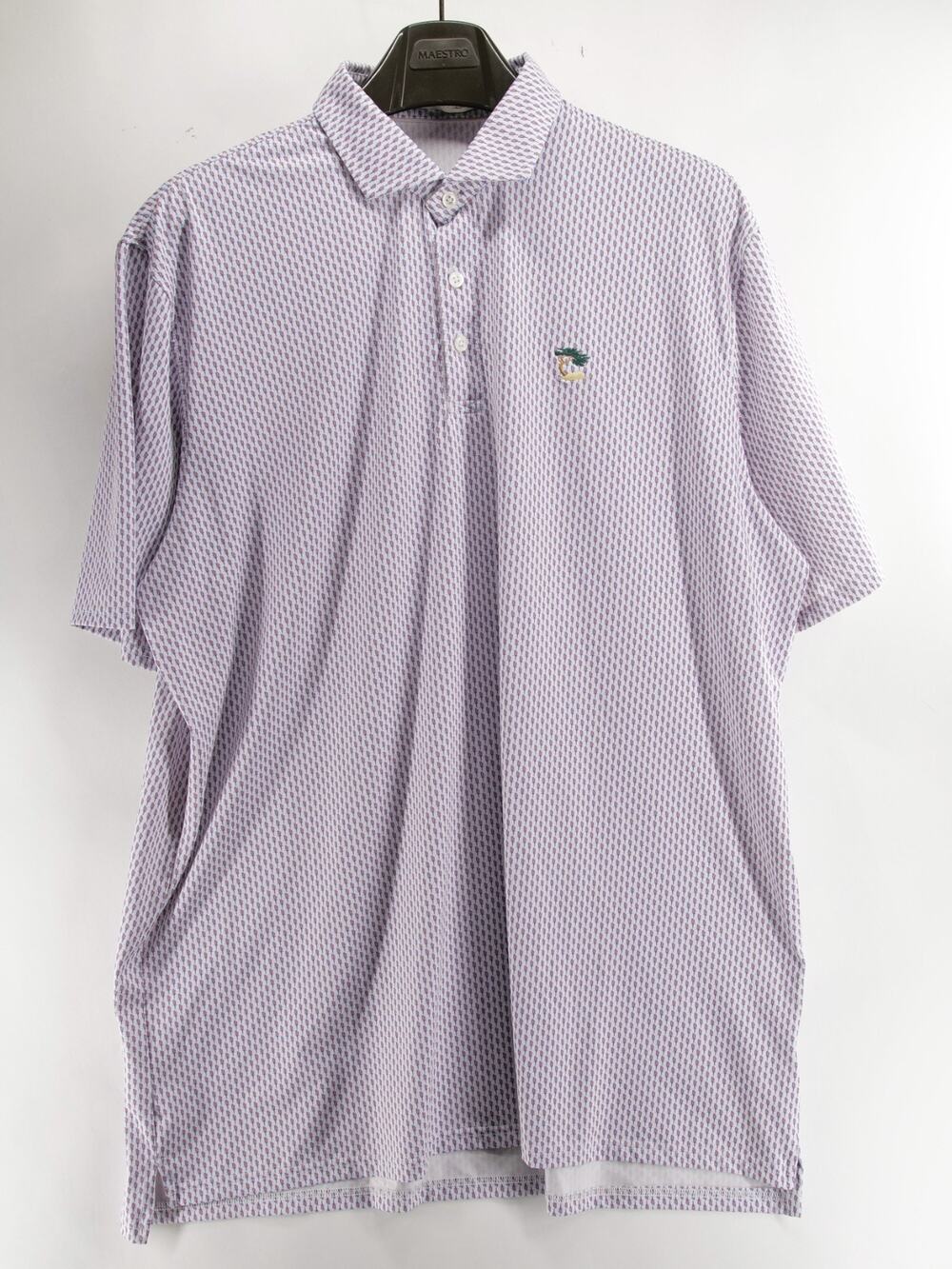 Holderness Bourne Polo Shirt Mens XXL White Shuttlecock Badminton Cypress Point